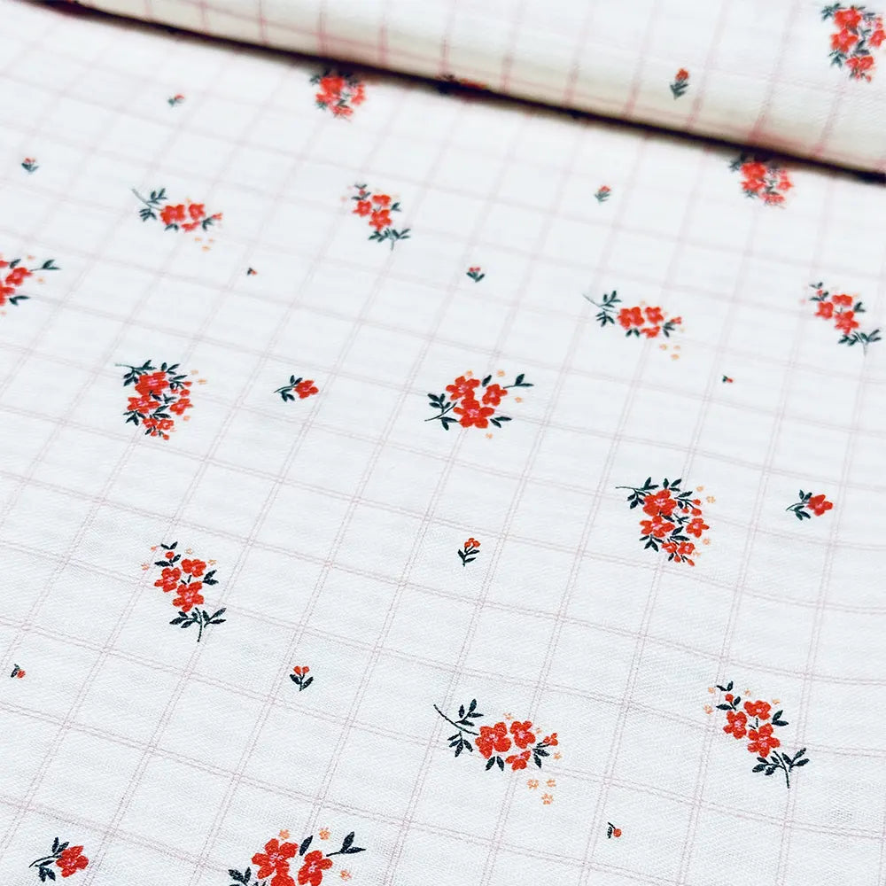 Bambidou Maxi Lange 100cm x 100cm - Bégonia Rouge