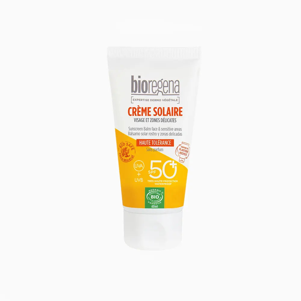 Bioregena Crème Solaire BIO Visage & Zones Délicates SPF50+ Adulte - 40ml
