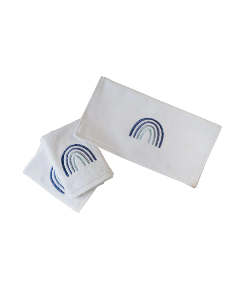 TIANYI-Serviettes Baptême Déco Garçon,32 Serviettes Confirmation Arc En Ciel Poisson Bleu 60 Bois Poissons Deco Bapteme 3 Couches Serviettes Papier Communion Deco Serviettes De Table 33x33cm