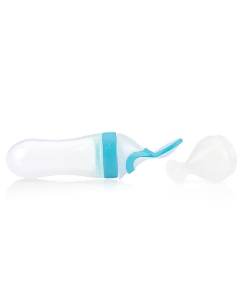 Nûby Semi-Rigid Spoon for Liquid Meals 90ml + 1 head - Blue