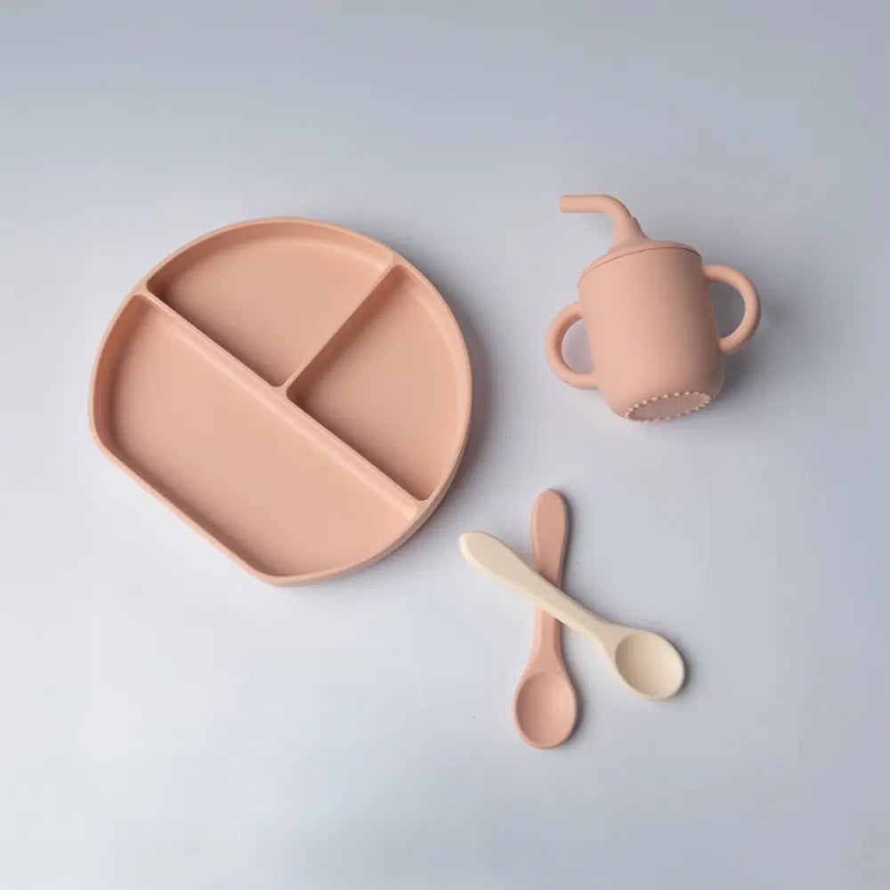 YUMMY Silicone Meal Set 6M+ - Blush Pink
