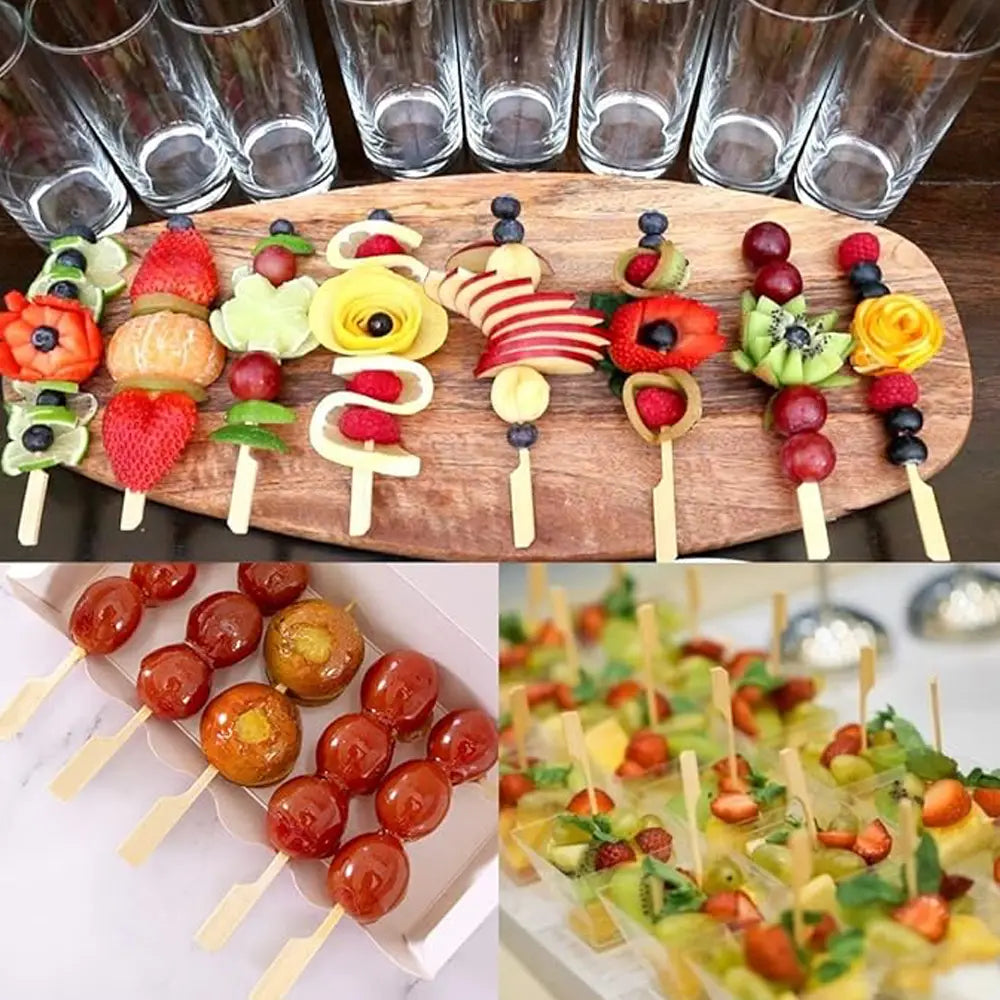 Pack of 100 Bamboo Skewers - Large Format