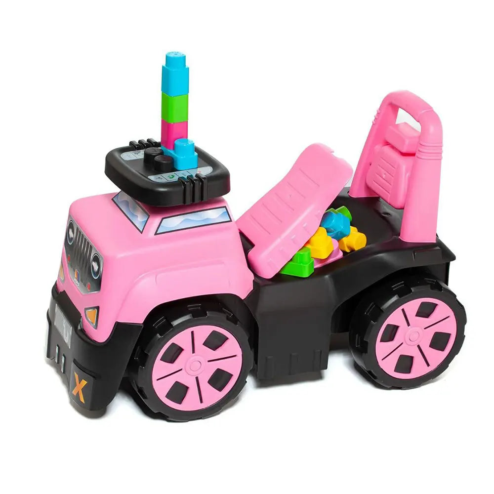 Camion Porteur Molto Avec 10 Blocs - Rose