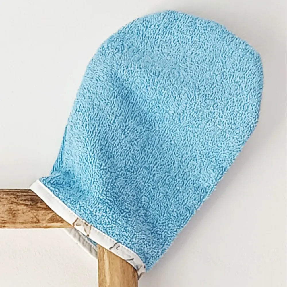 Baby Bulle Cape de Bain & Gant - Ours Bleu Ciel