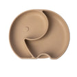 YUMMY Assiette Éléphant en Silicone avec Ventouse Caramel – 4M+
