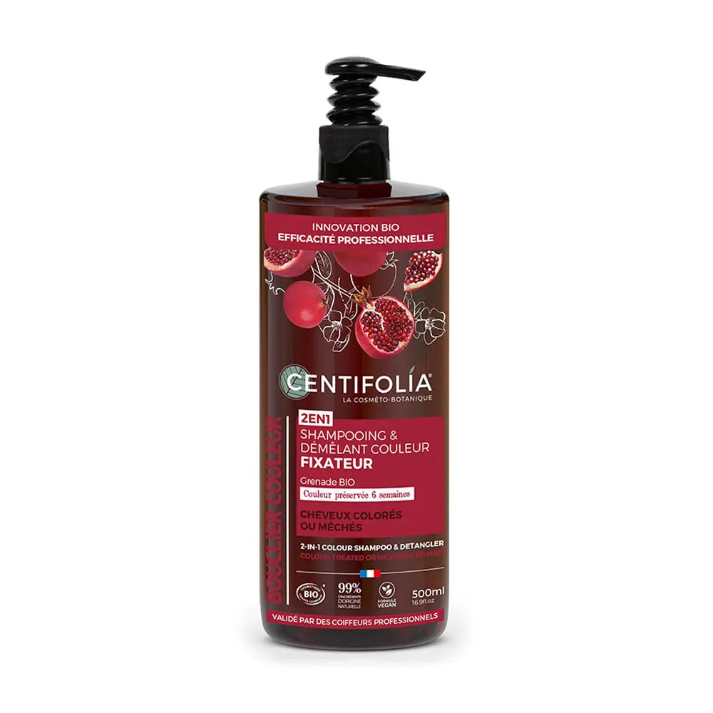 Champú desenredante fijador del color 2 en 1 Centifolia - 500 ml
