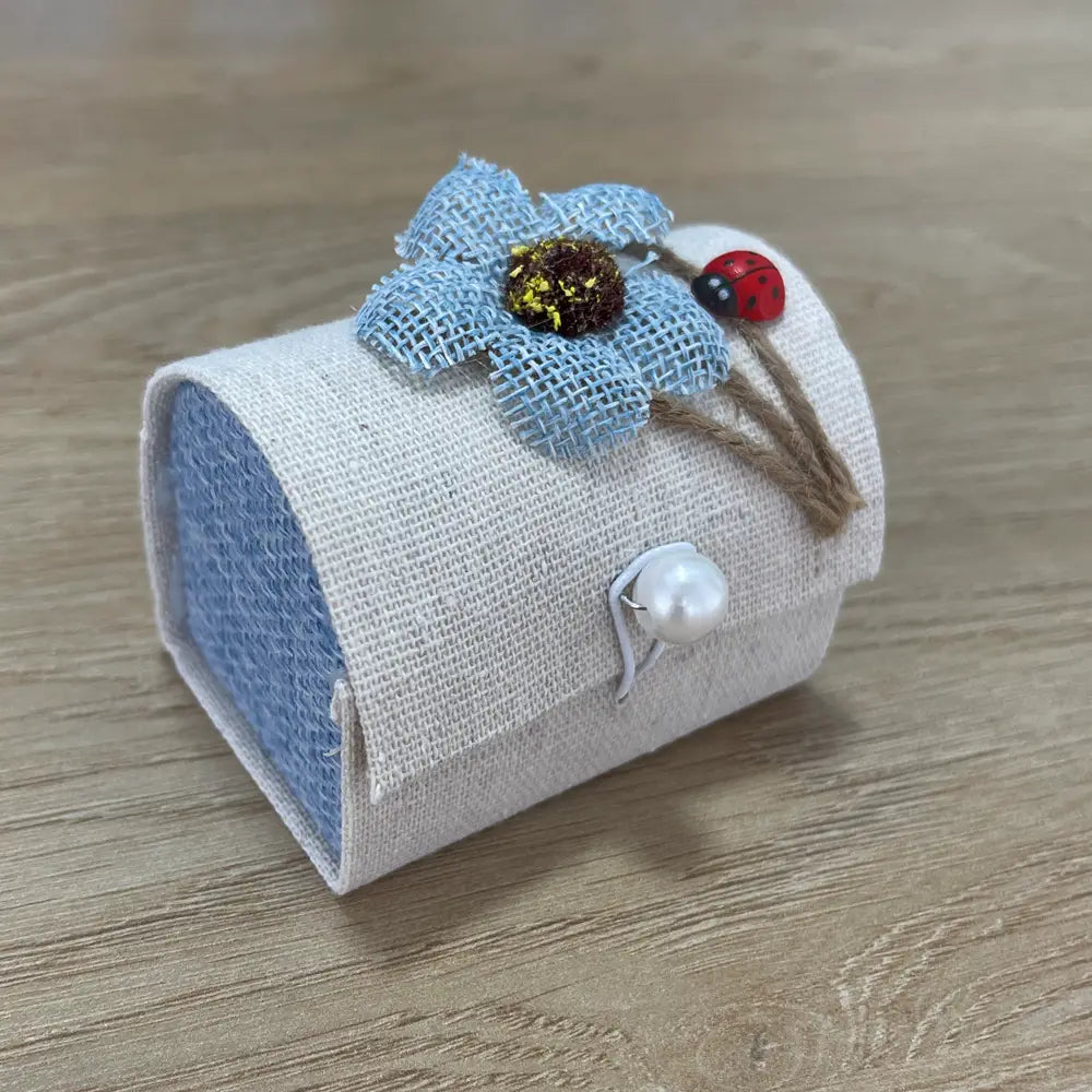 Pack de 12 Boîtes à Dragées Coccinelle - Bleu
