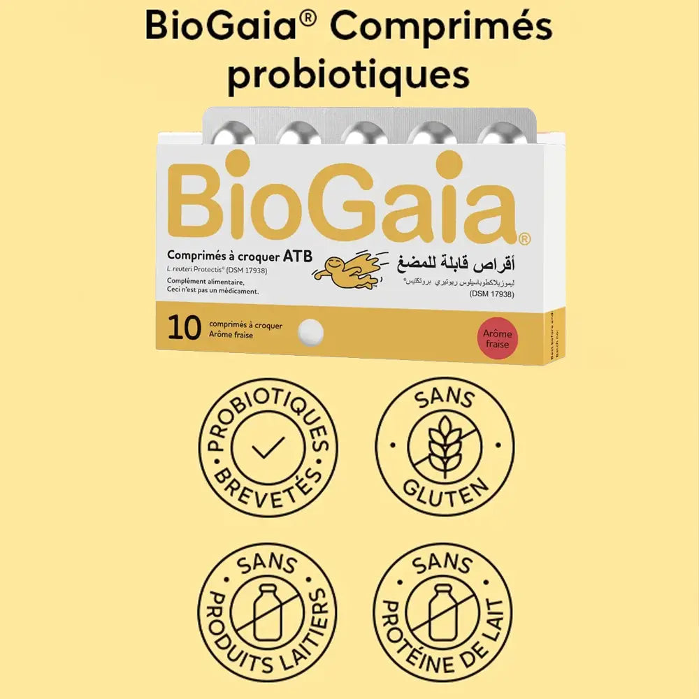 BioGaia® Comprimés Probiotiques – Arôme Fraise - 3A+
