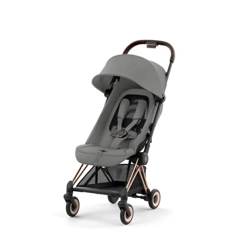 CYBEX Coya Ultra-compact Rosegold Stroller - Mirage Gray