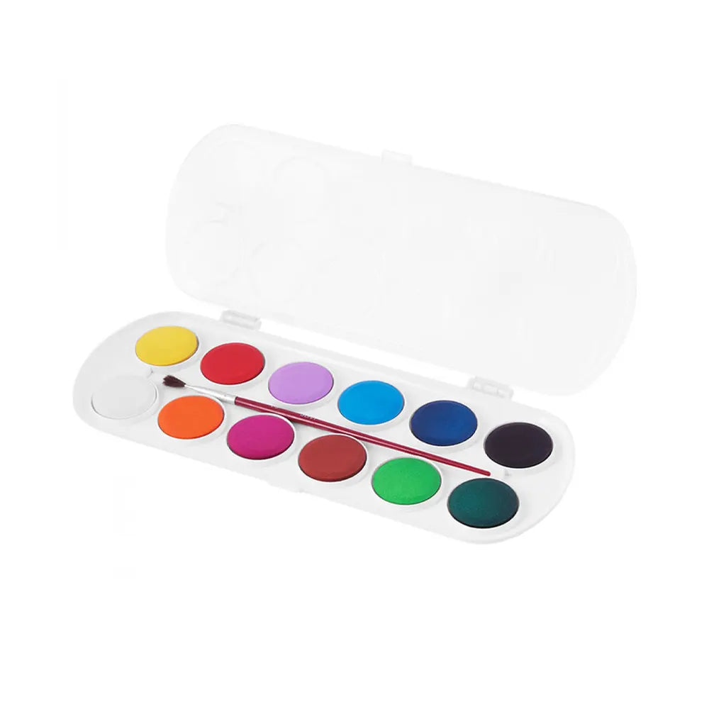 Jovi Set de 12 Godets Aquarelle 30mm + Pinceau