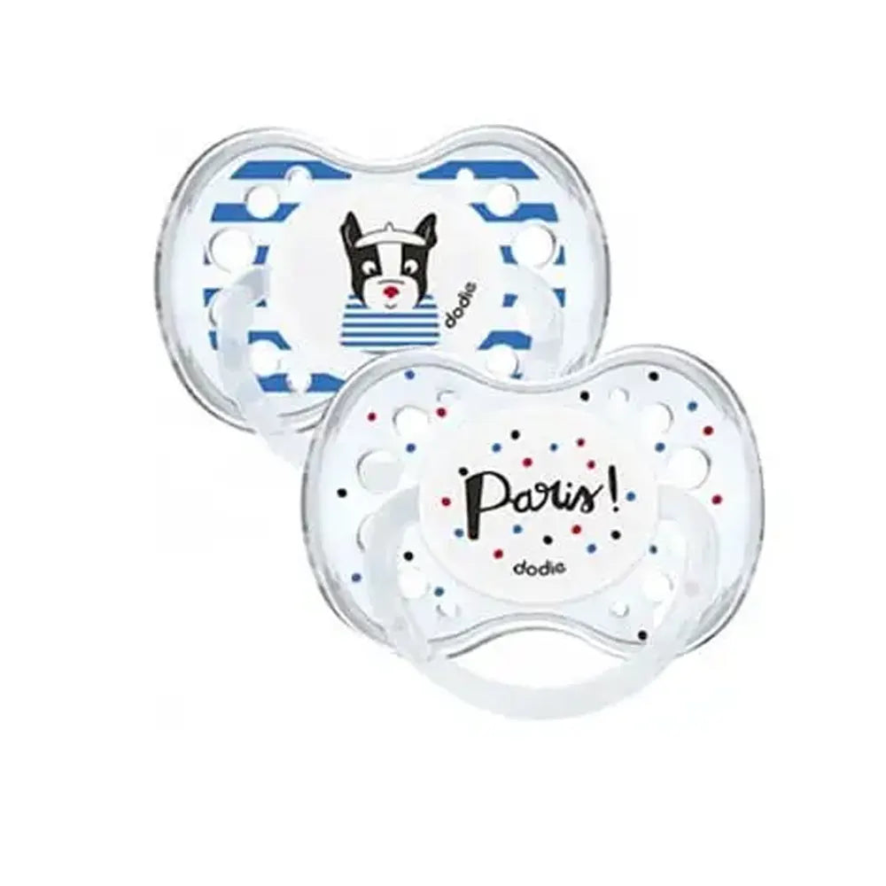 Pack de 2 Chupetes Anatómicos Silicona Dodie +18m - París
