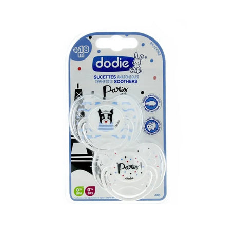 Lot de 2 Sucettes Anatomiques Silicone Dodie +18m - Paris