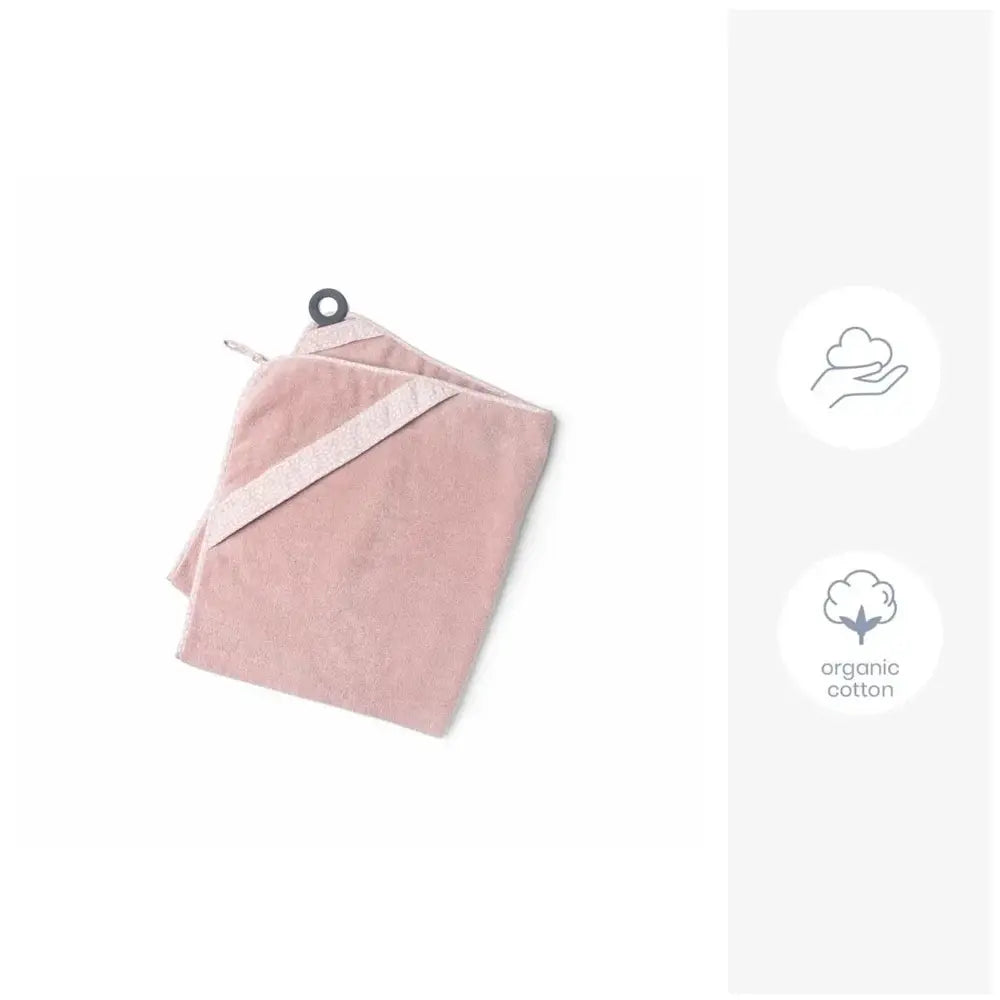 XL Bath Cape with Dry'n Play Teething Ring Doomoo - Pink
