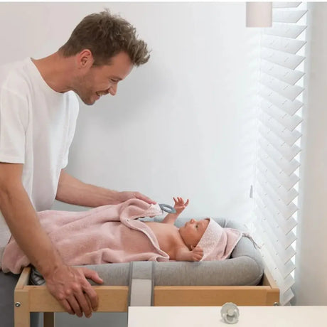 XL Bath Cape with Dry'n Play Teething Ring Doomoo - Pink