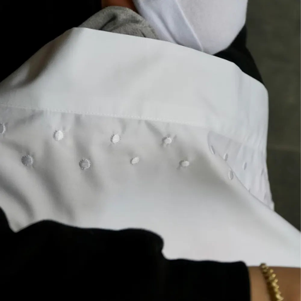 Bambidou Embroidered Newborn Flat Sheet Ton sur Ton 75x100cm