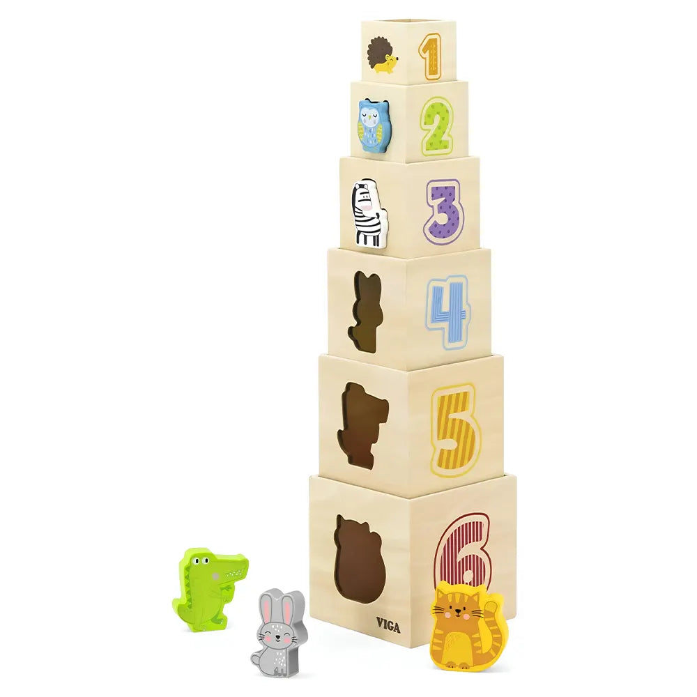 Viga Toys Interlocking & Stacking Blocks 18M+