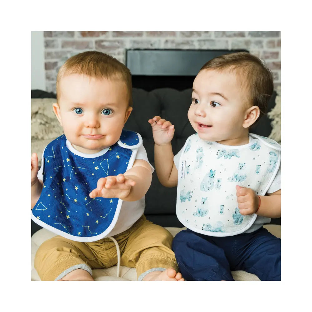 Tiny Twinkle 3 Pack Feeding Bibs - Forest