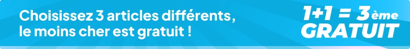 Achetez 2, obtenez le 3ème gratuit