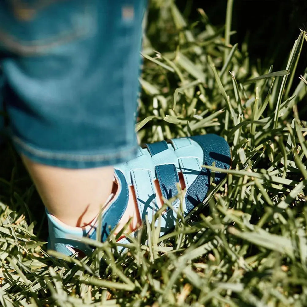 Hob Sandale Itri pour Bébé - Gris Perle & Bleu Marine