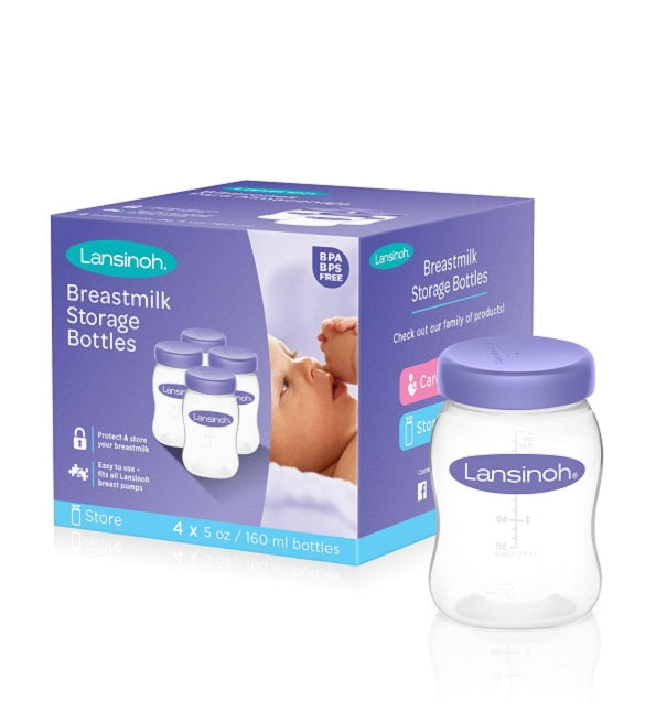 لانسينو قنينات حفظ حليب الأم ×4