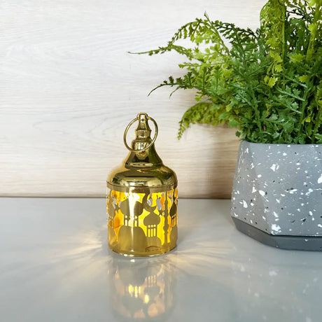 Ramadan LED Decoration Lantern - Gold