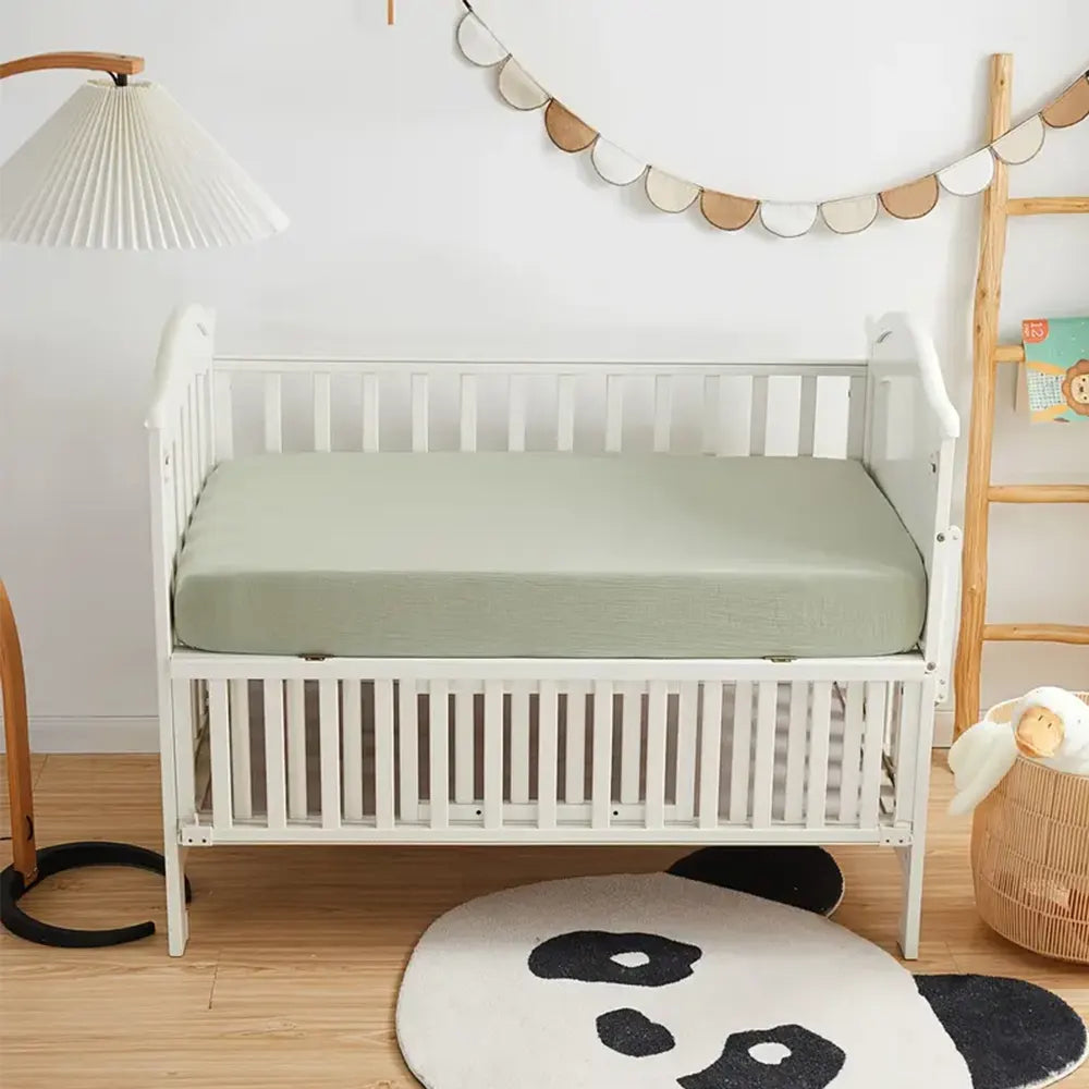 Bambidou Drap Housse Pour Lit Bébé 140x70 cm - Vert Eau