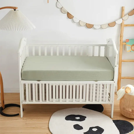 Bambidou Drap Housse Pour Lit Bébé 120x60 cm - Vert Eau