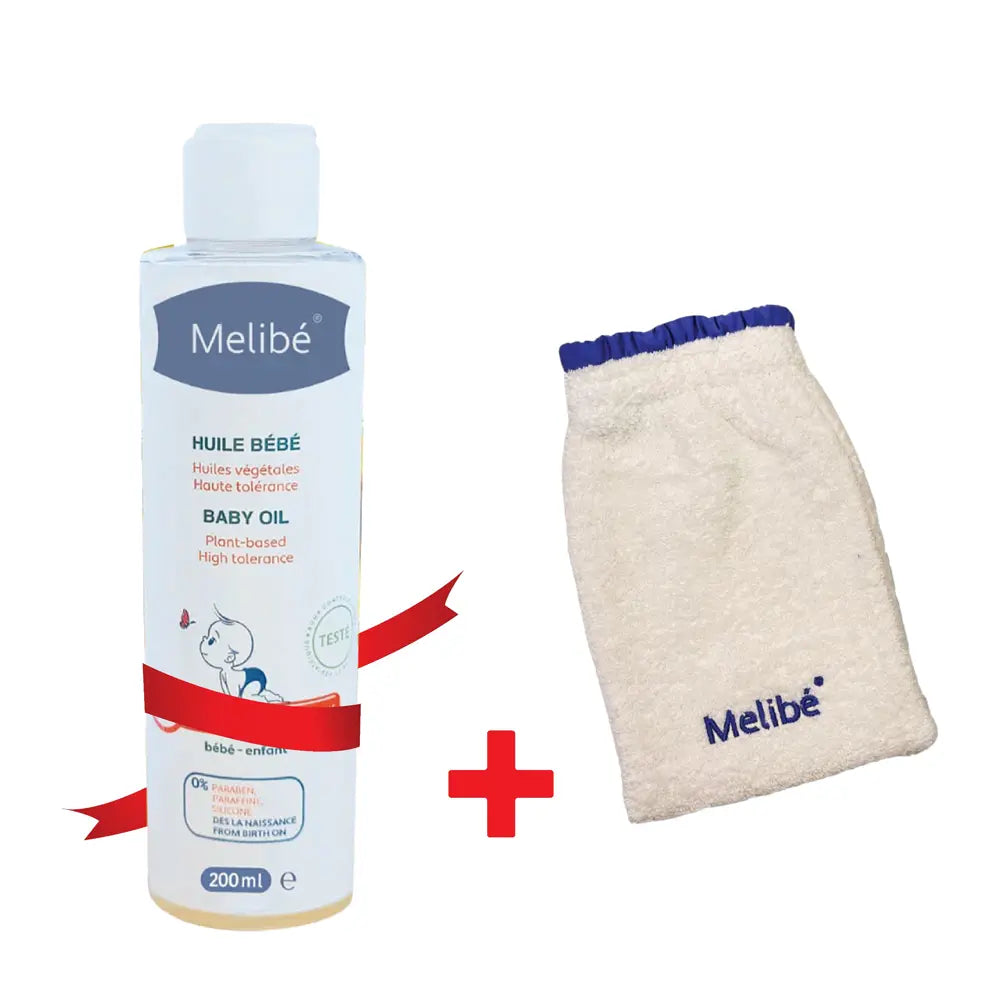 Offer: Melibé Body Oil - 200ml = Free Washcloth!