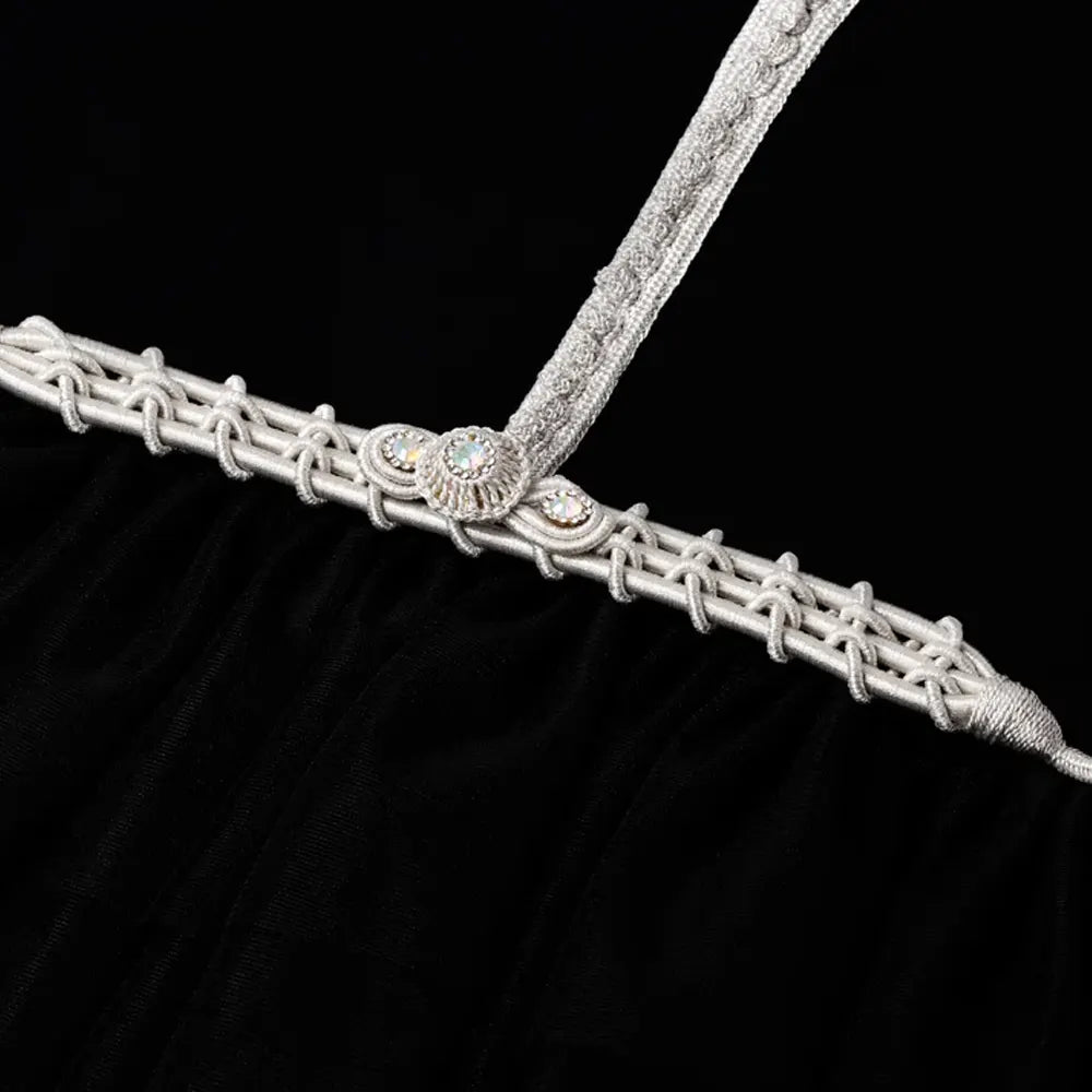 قفطان فستان للبنات بأكمام - أسود ليلي