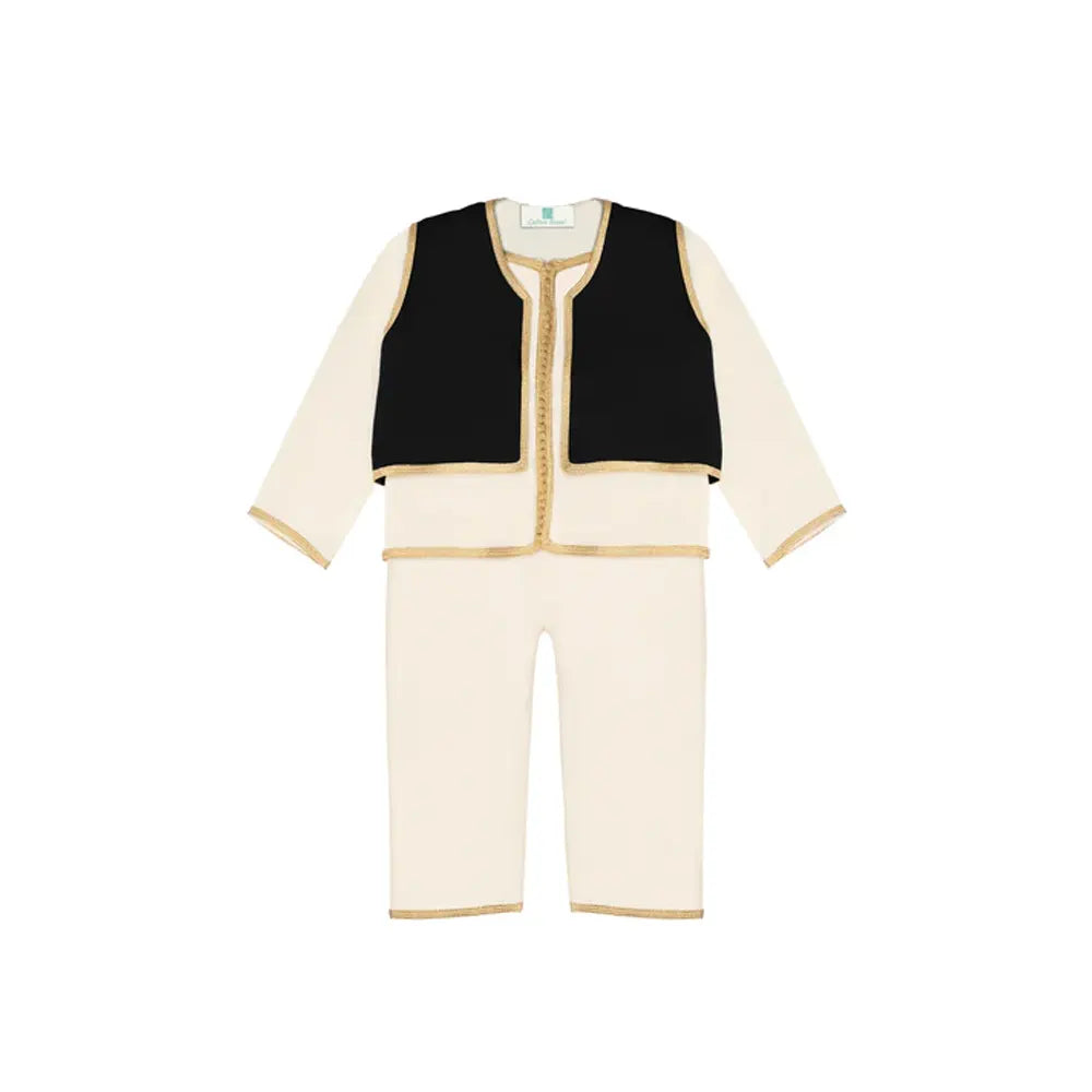 Jabador with Vest for Boy - Black