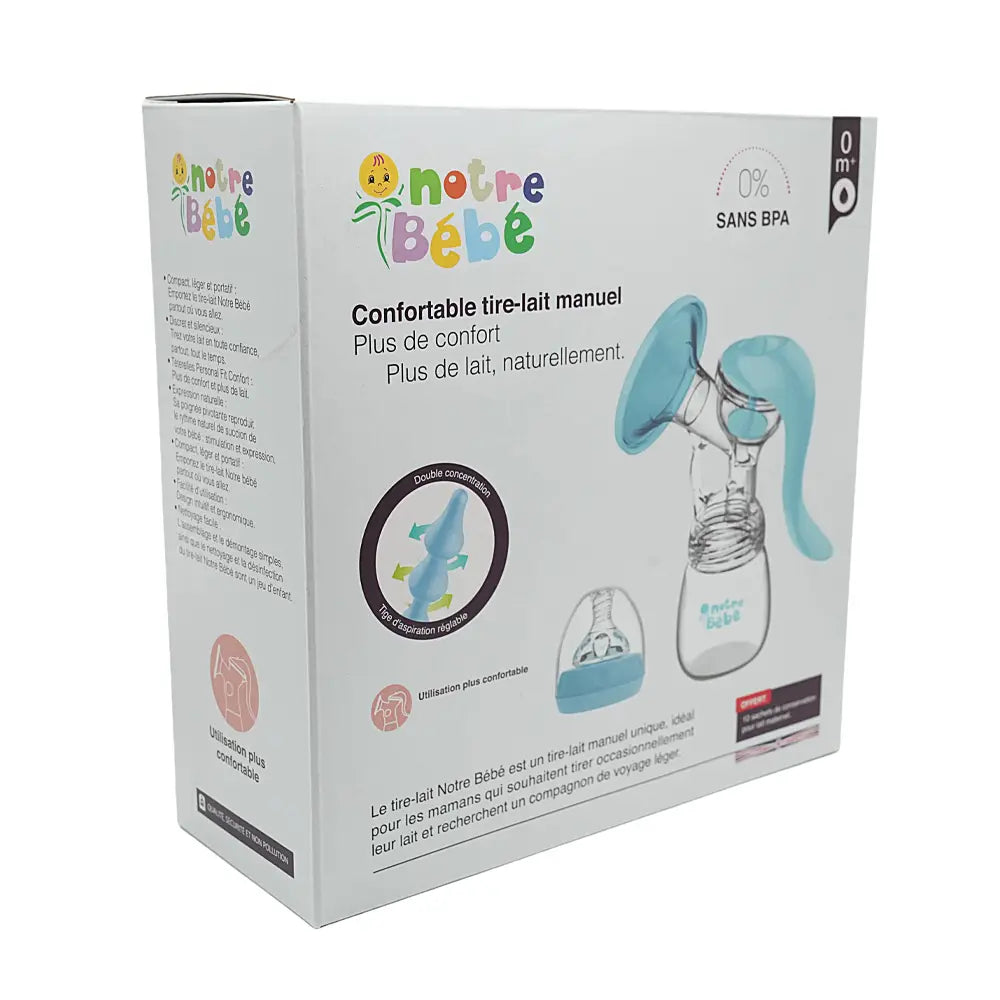 Extractor de leche manual ajustable Our Baby - Azul