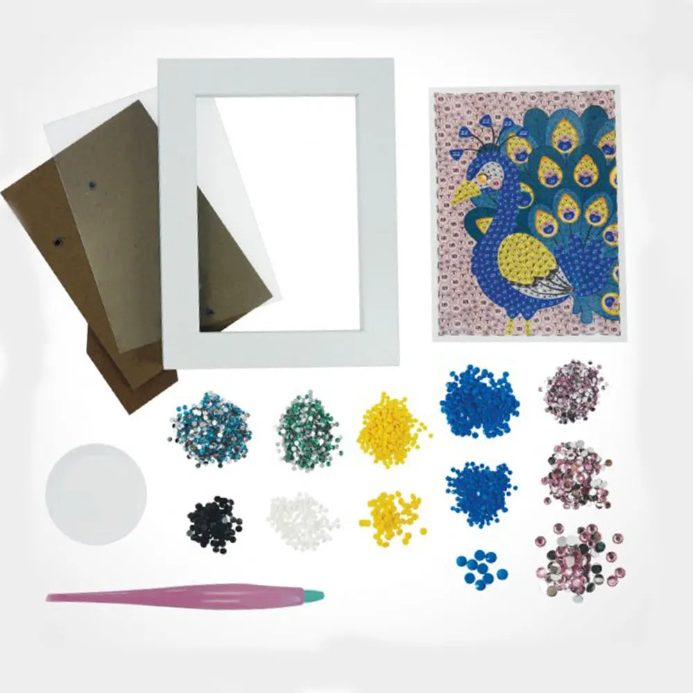 Buki Glitter Mosaic Creative Kit 7Y+ - Peacock