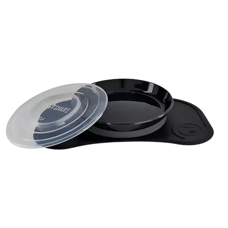 Plateau Click Mat Mini & Assiette Twistshake - Noir