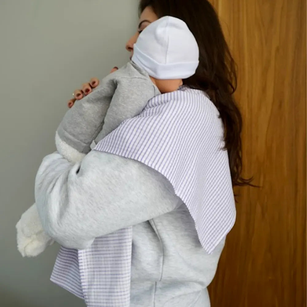 Bambidou Lot 2 Serviettes de Rot - Carreaux Violet