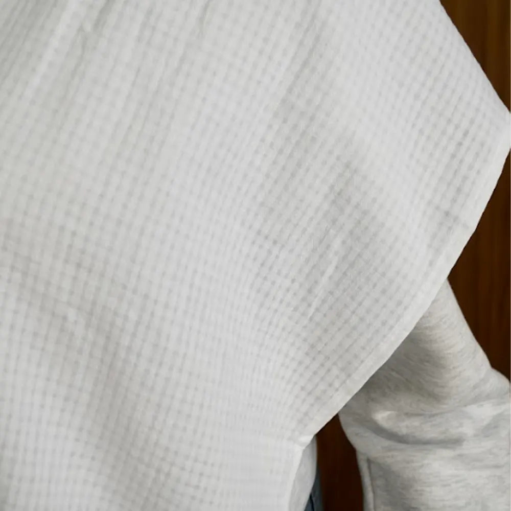 Bambidou Lot 2 Serviettes de Rot - Gaze Coton Blanc