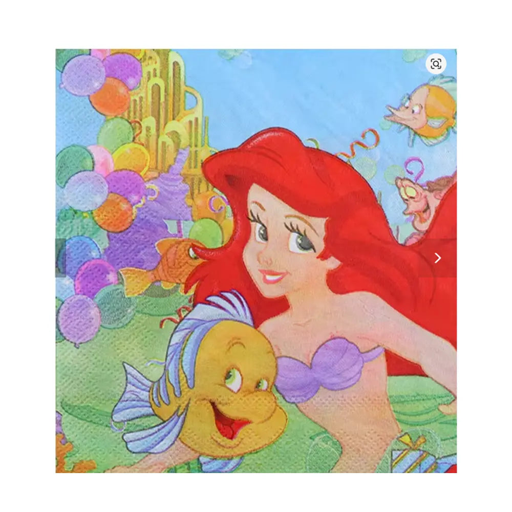 Pack of 10 Paper Napkins – The Little Mermaid