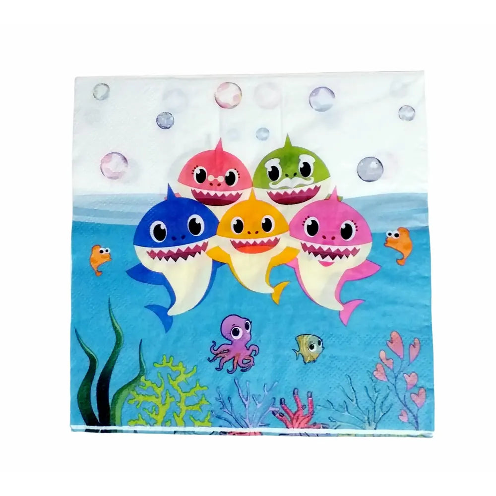 Pack of 10 Paper Napkins – Baby Shark