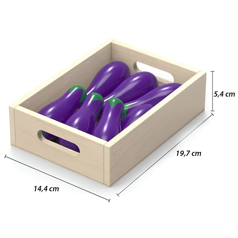 Viga Toys Set de 10 Cajas de Madera para Frutas y Verduras 3A+