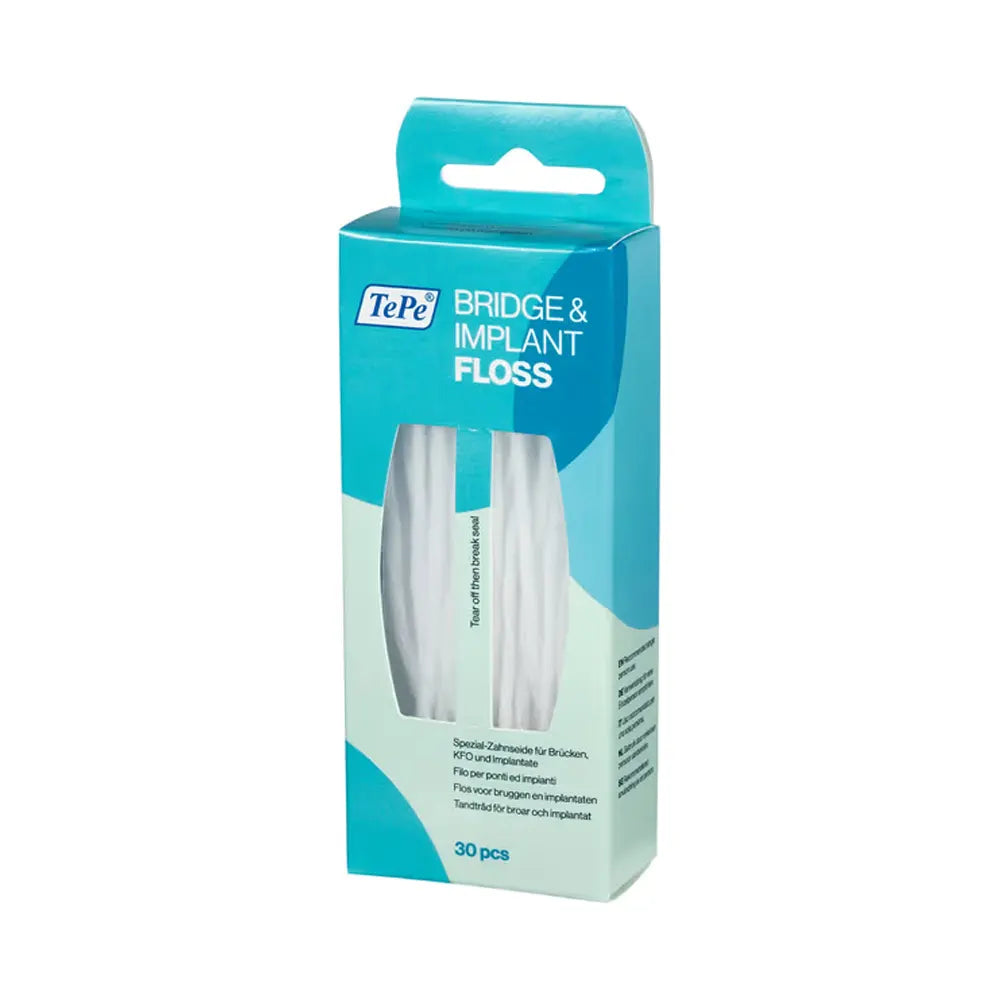 تيبي خيط تنظيف الأسنان للجسور والزرعات 30 قطعة