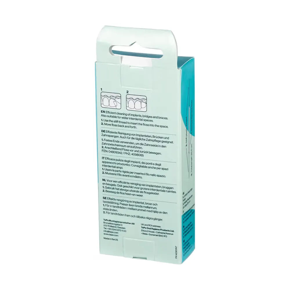 تيبي خيط تنظيف الأسنان للجسور والزرعات 30 قطعة