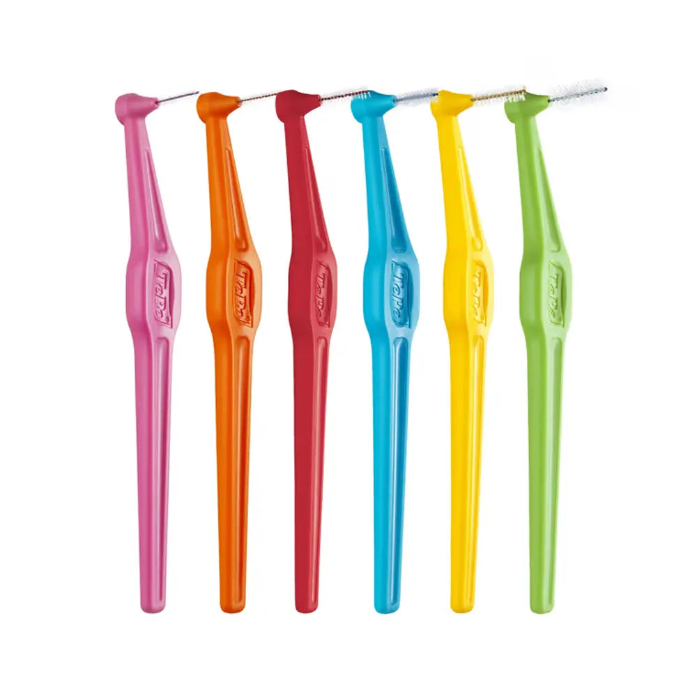TePe Lot de 6 Brosses Angle Interdentaires 0,7mm Taille 4 - Jaune