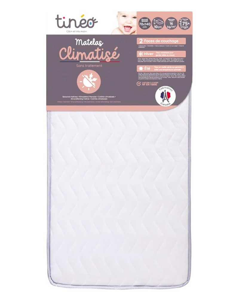 Tinéo Colchón para bebé con aire acondicionado 70x140cm