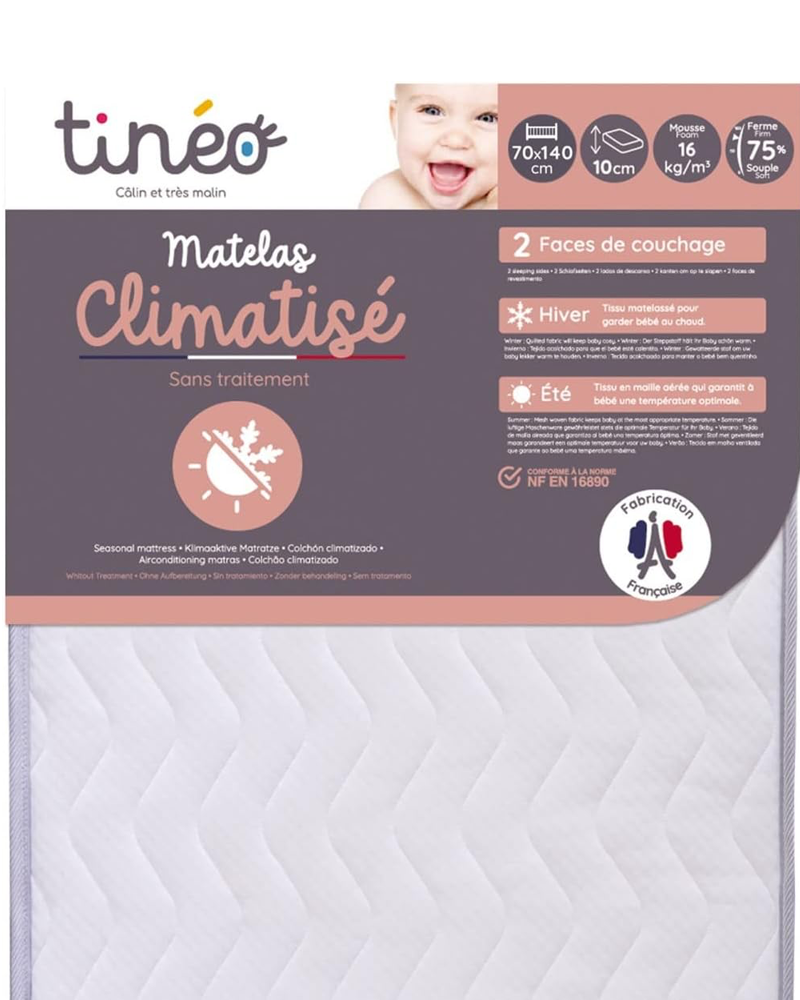 Tinéo Colchón para bebé con aire acondicionado 70x140cm