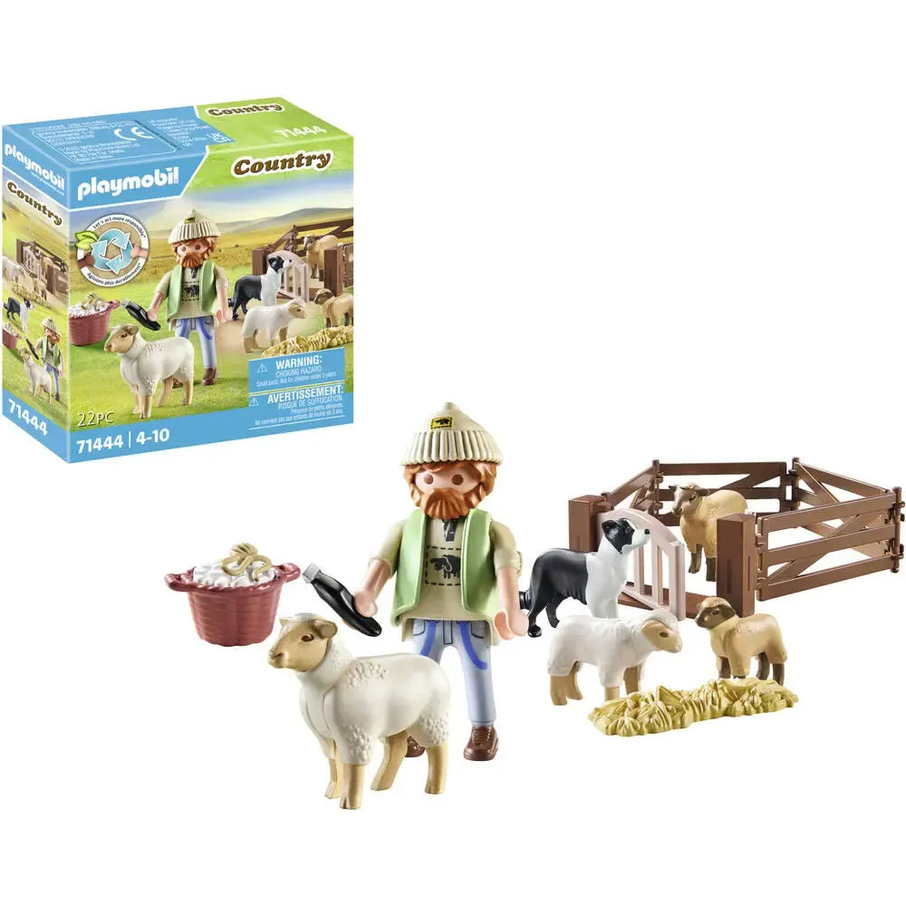 Playmobil Country Joven Pastor con Rebaño de Ovejas - 4 años+