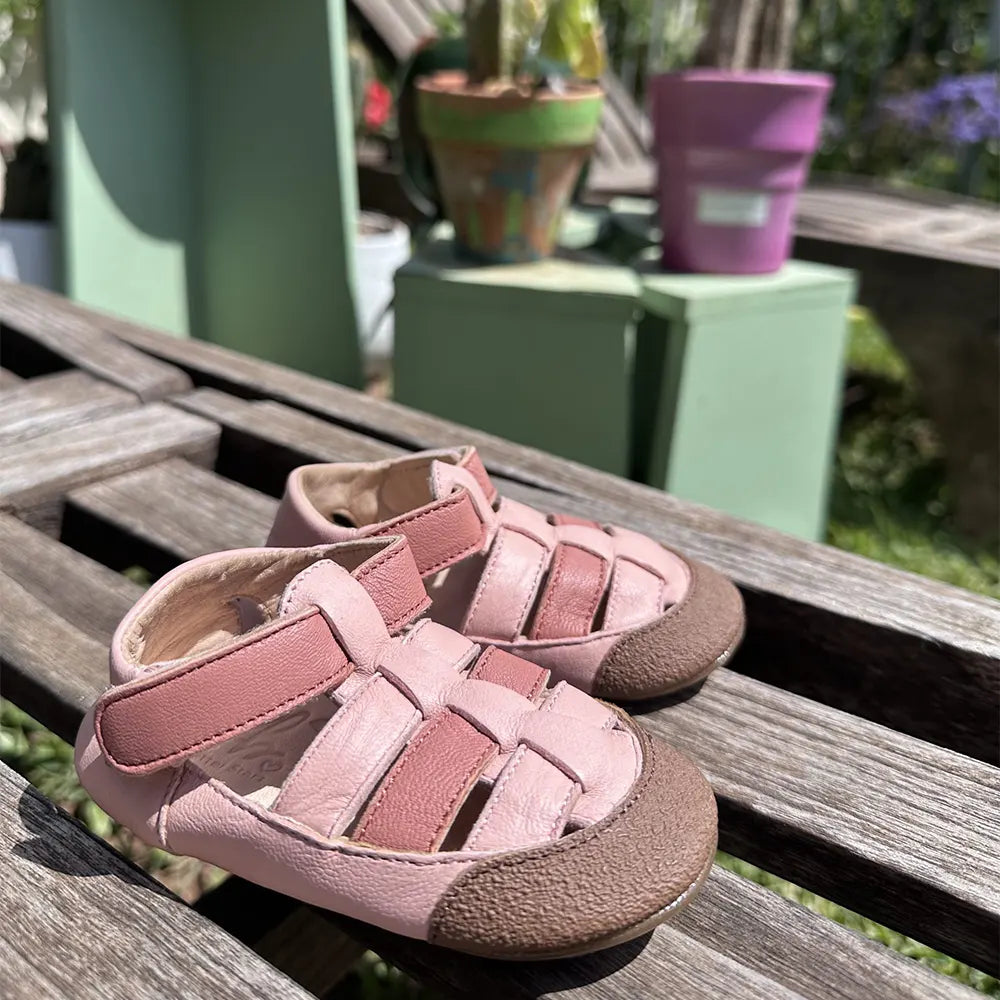 Hob Sandale Itri pour Bébé - Rose Terracotta & Rose Pale