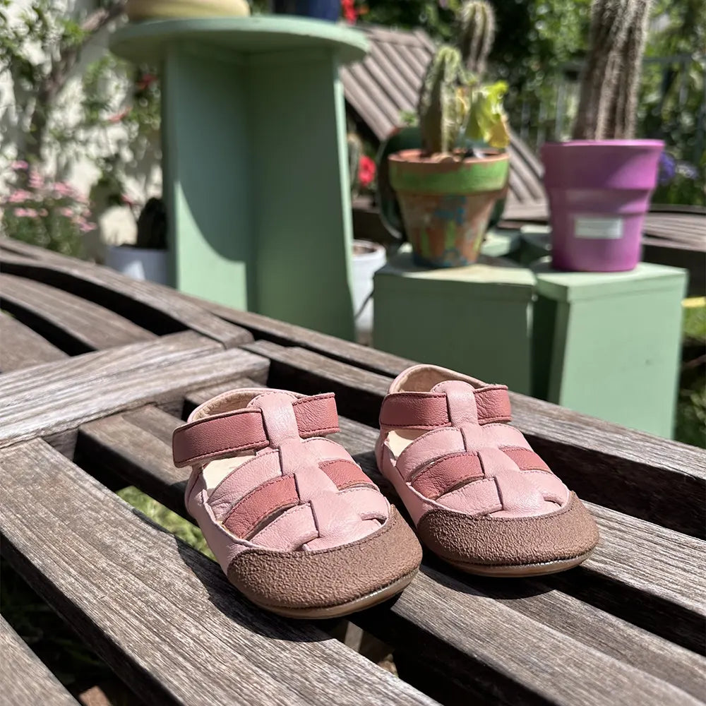 Hob Sandale Itri pour Bébé - Rose Terracotta & Marron