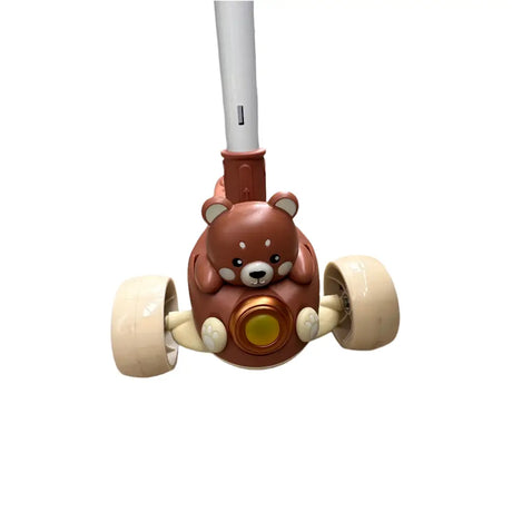 Trottinette Enfant à 3 Roues avec Ourson Marron - 3A+