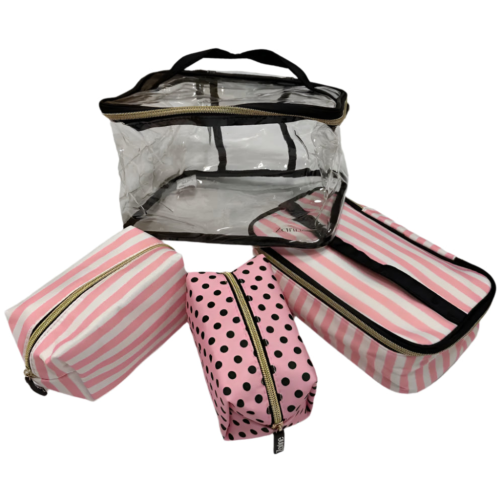 Zarine Transparent Satchel with 3 Pouches