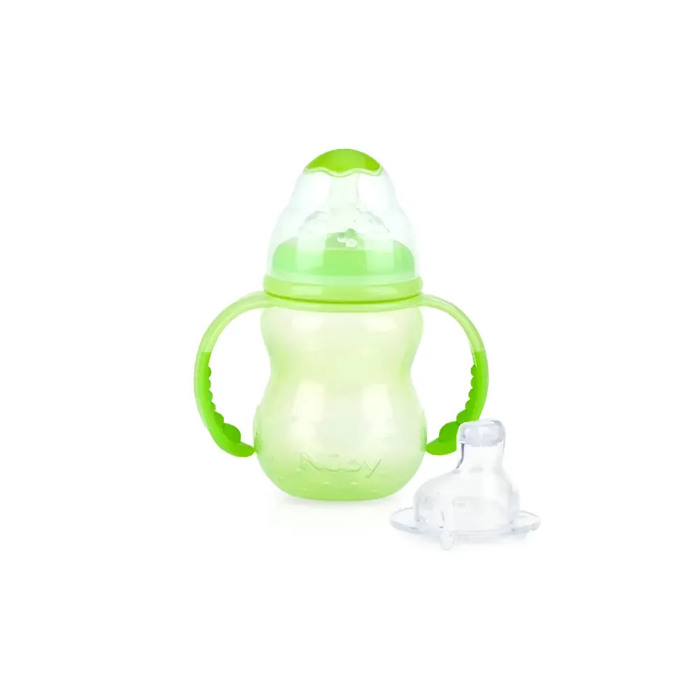Biberon Nûby Anti-Déversement à Col Large Anti-goutte +0m - Vert