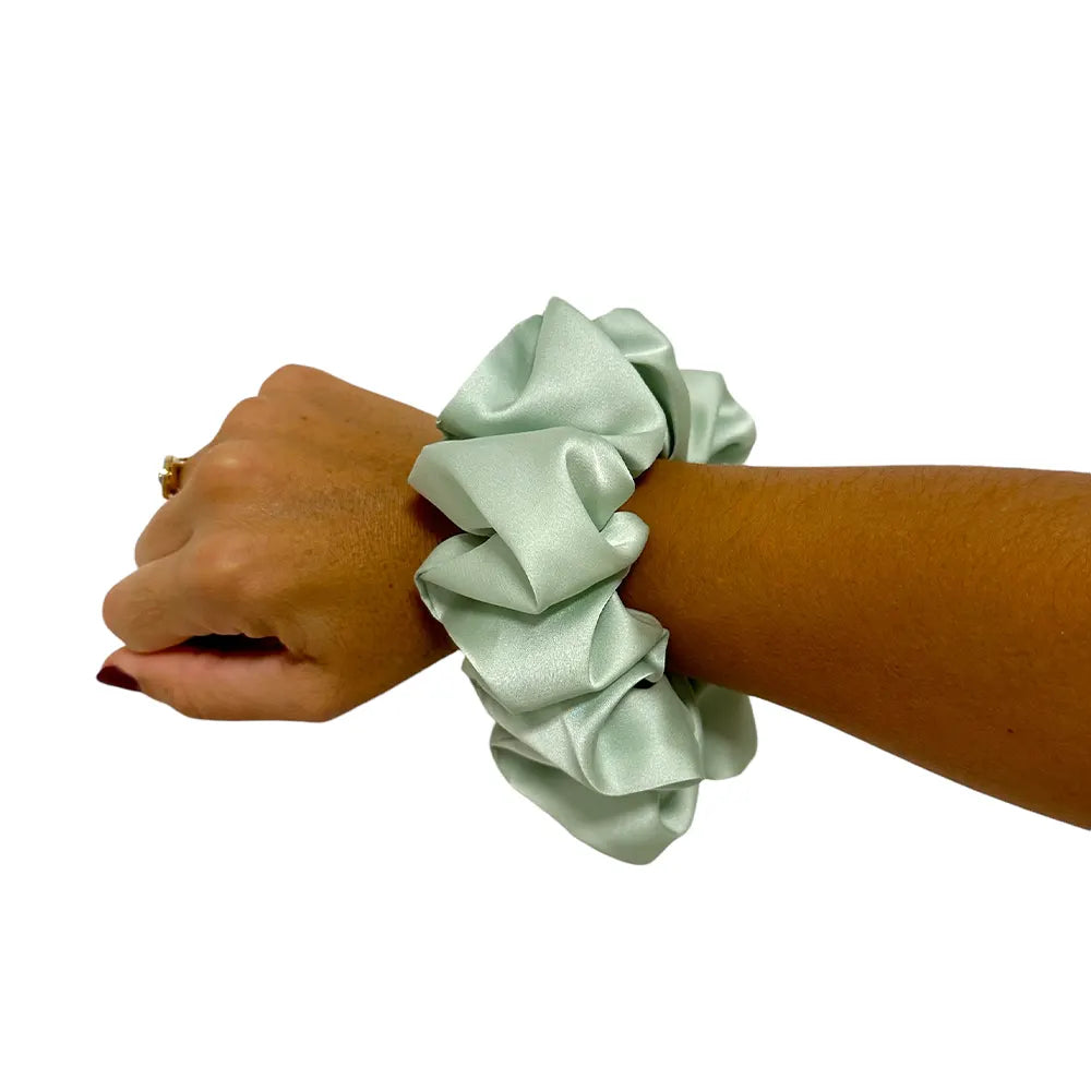 Bambidou Silk Scrunchie - Water Green